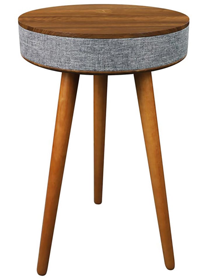 Bolaris Bluetooth-Lautsprecher-Beistelltisch in Braun - (H)59 x Ø 38,5 cm günstig kaufen onesize