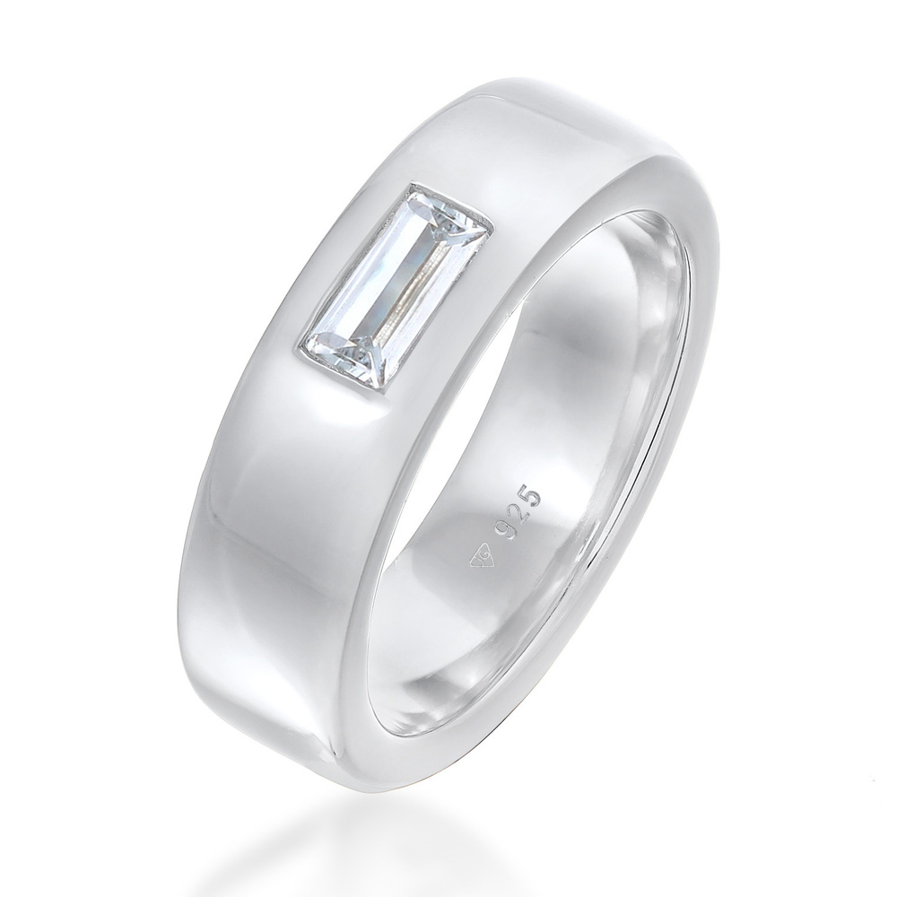 Elli PREMIUM Elli PREMIUM Bague Femmes Bande Élégant Simple avec Topaze en Argent Sterling 925 Bague