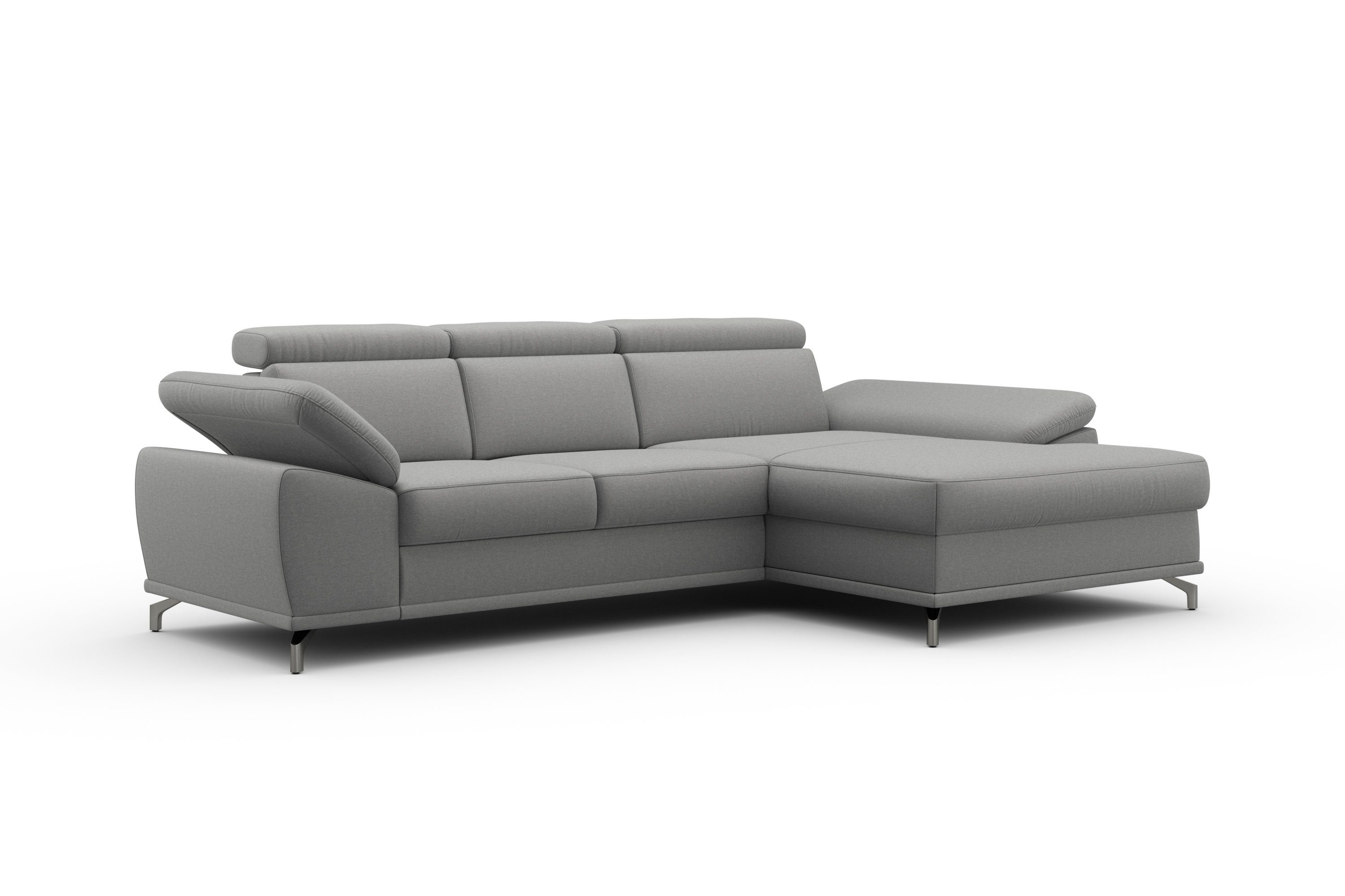 sit&more Ecksofa Cabrio, mit Sitztiefen- und Armteilverstellung sowie Federkern, 2 Nierenkissen