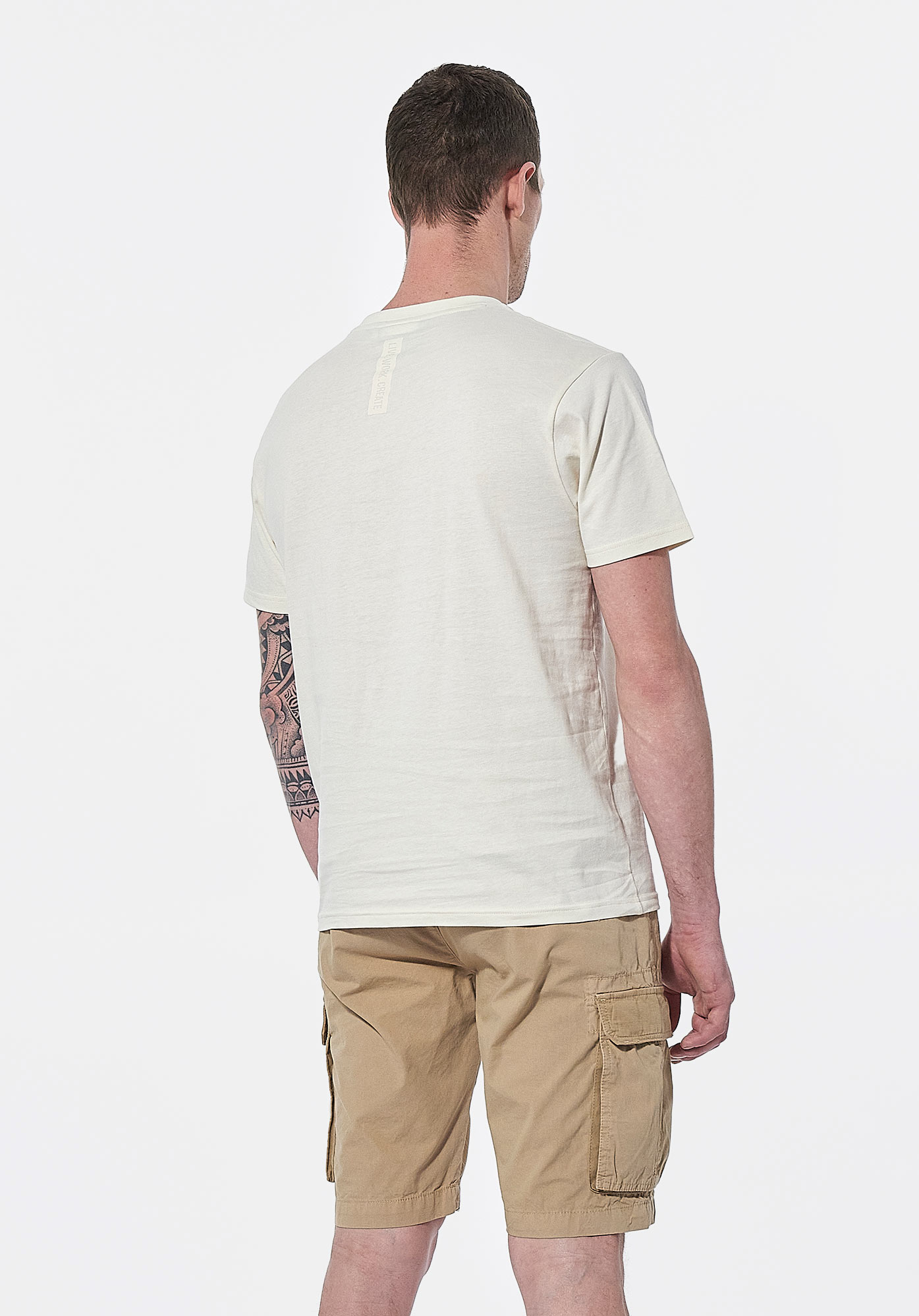 CORTO  T-shirt beige tête de mort Homme en  100% coton bio