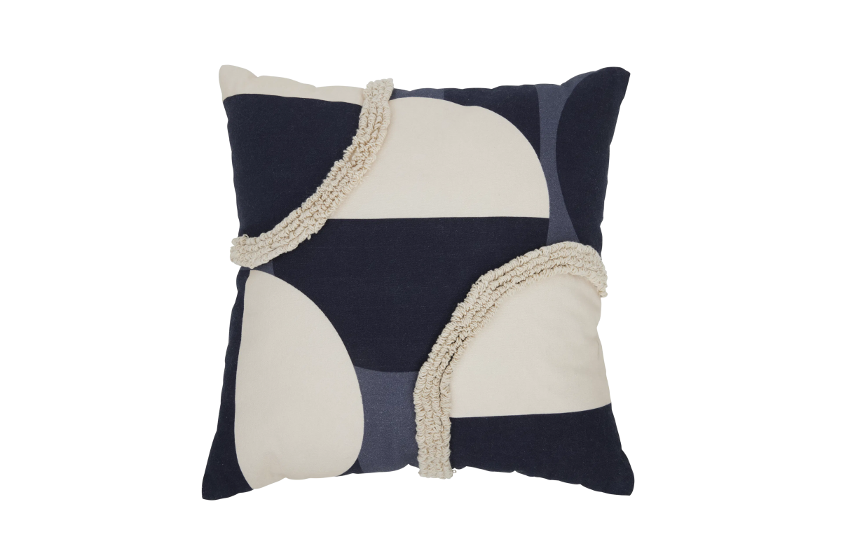 Roomio Kissenhülle No. 9407 Schwarz Beige 45 x 45 cm