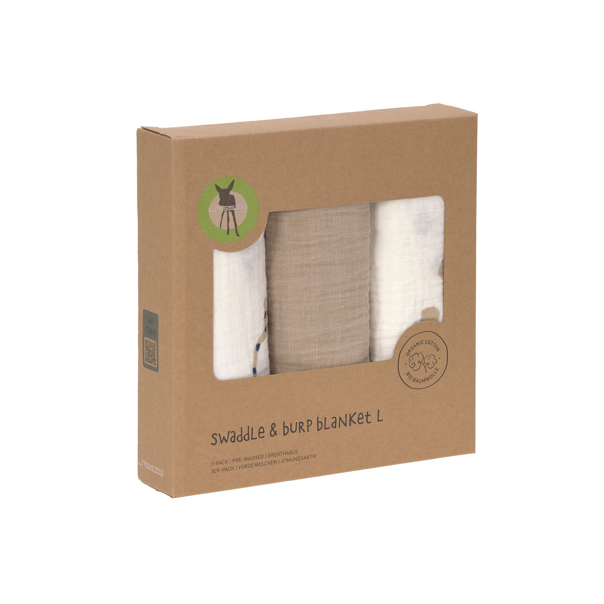 Mulltücher 3er Set 85 x 85 cm - Little Mateys, Royal Blau