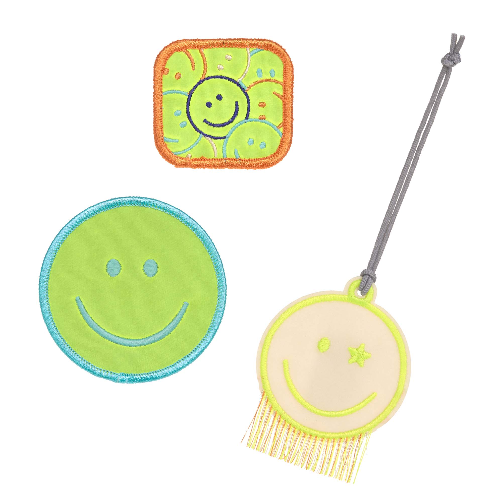 Anhänger & Patches 3er Set, Smile