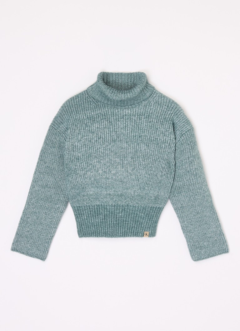 Pulover Calvin Klein tricotat gros din amestec de lână