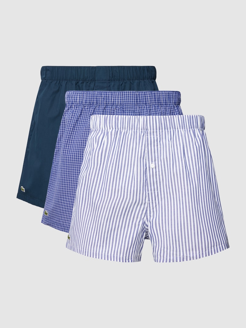 Boxershorts mit Streifenmuster in marineblau