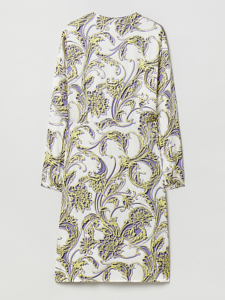 STEFANEL Kleid in Weiß/ Gelb/ Lila günstig kaufen