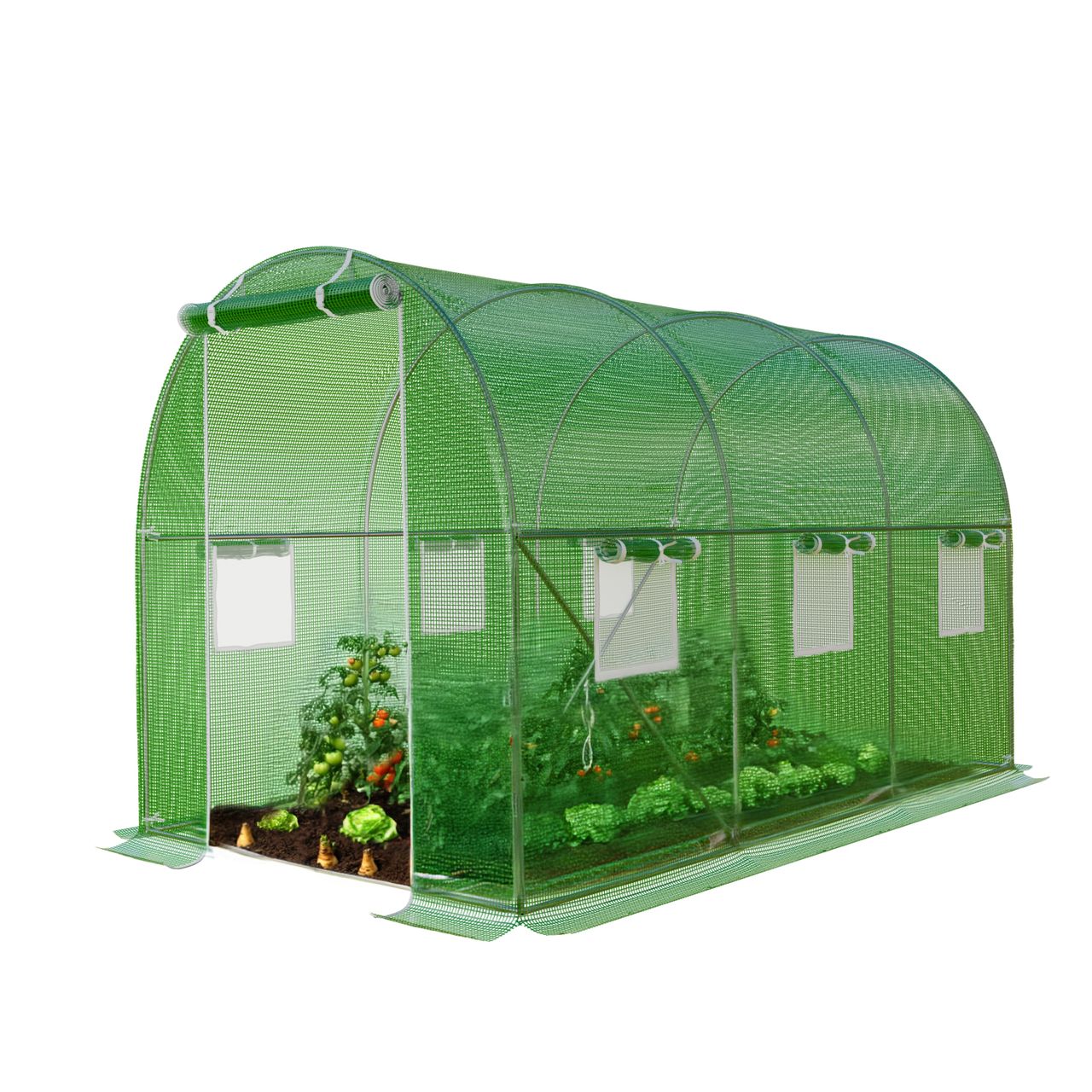 TroniTechnik GARMIO® Foliengewächshaus CICATA, Tomatenzelt, winterfest, 3x2x2m, Frühbeet, Pflanzenhaus