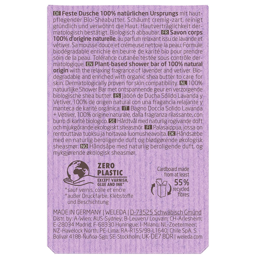 Weleda Shower Bar feste Dusche Lavender + Vetiver 75 g