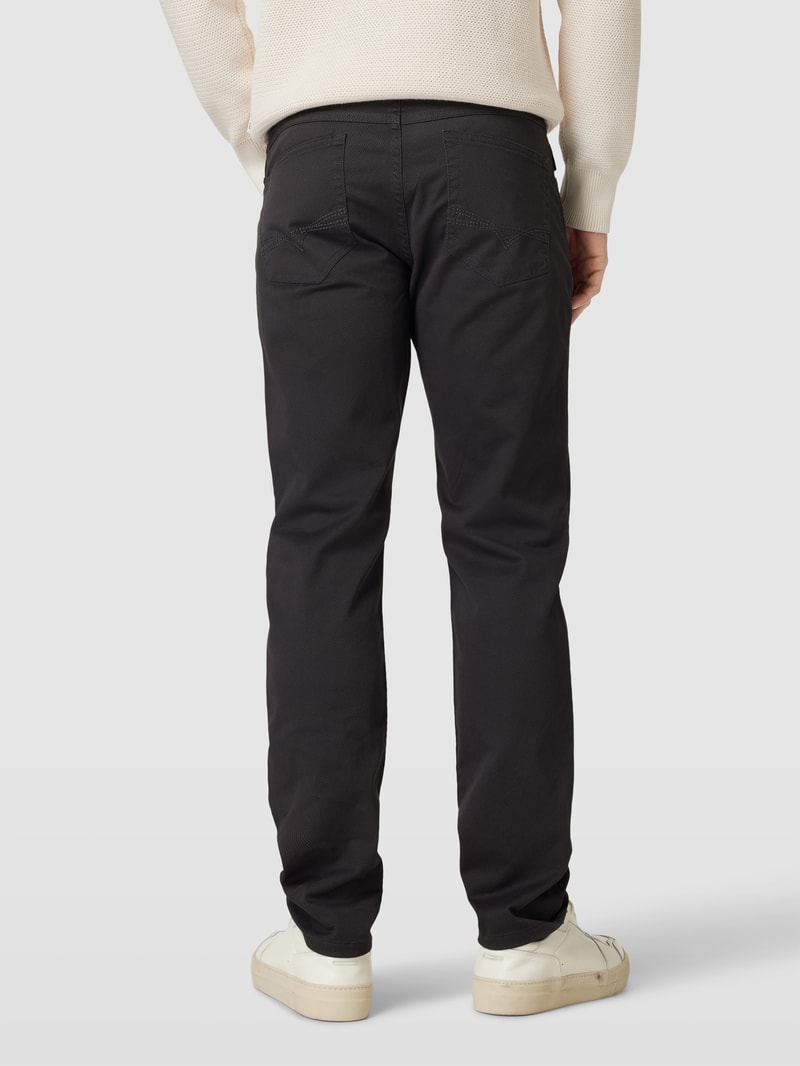Stoffhose mit Strukturmuster in dunkelgrau