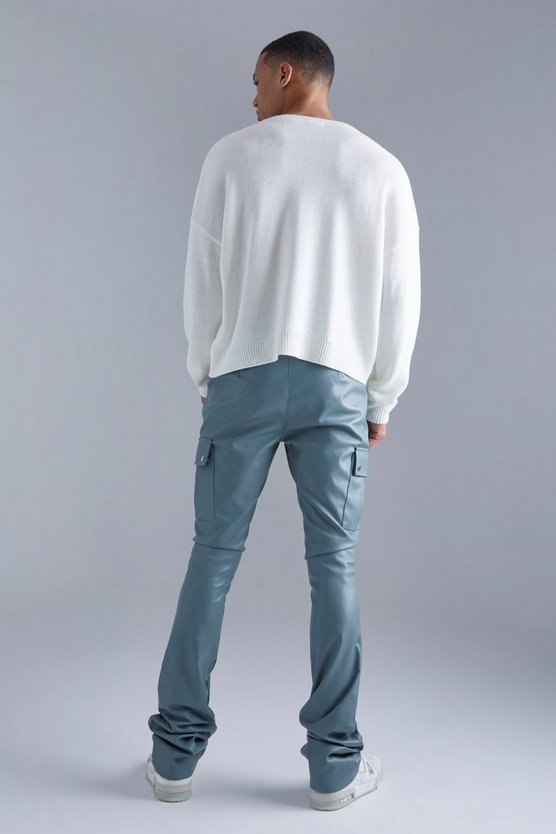 Tall Skinny PU-Schlaghose