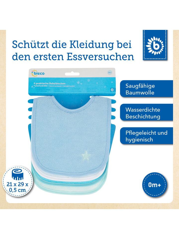 Bieco Spielwaren Lätzchen Set 4 St. in Blau günstig kaufen onesize