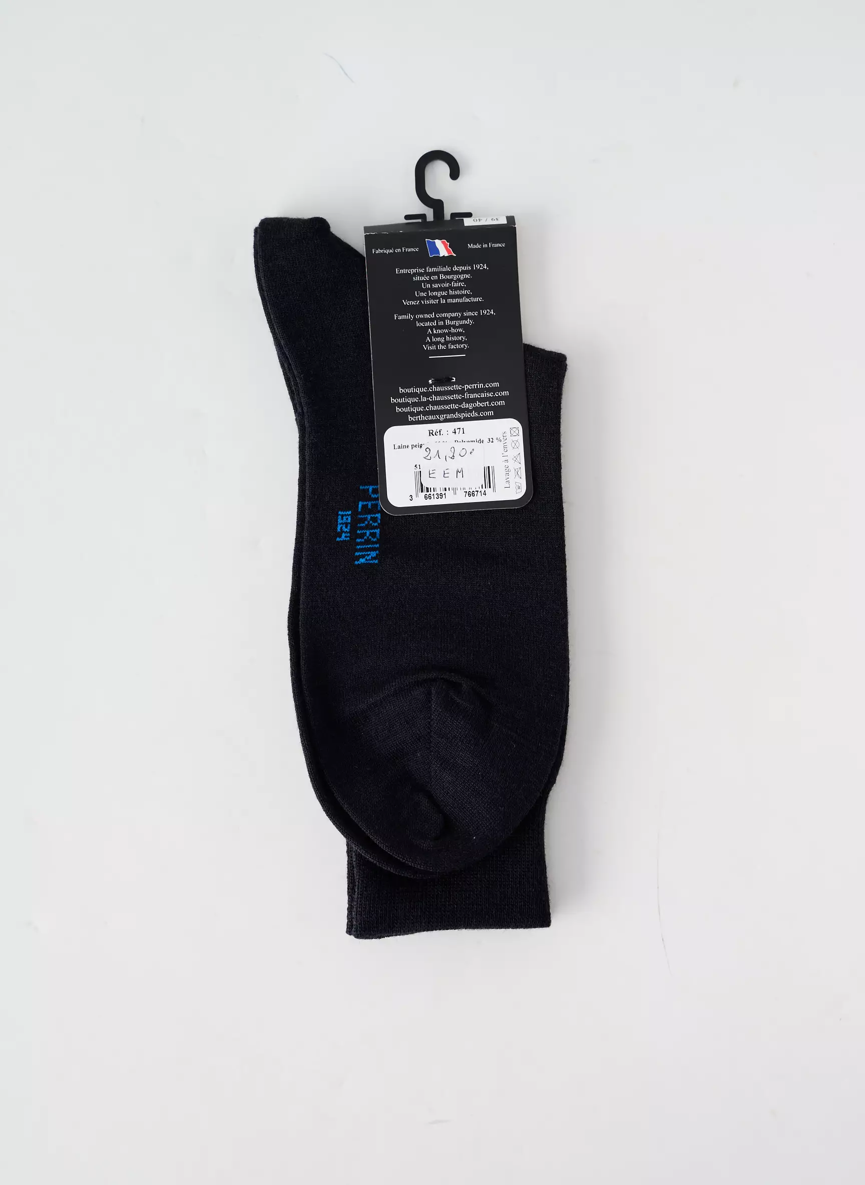 Perrin Chaussette Homme couleur bleu