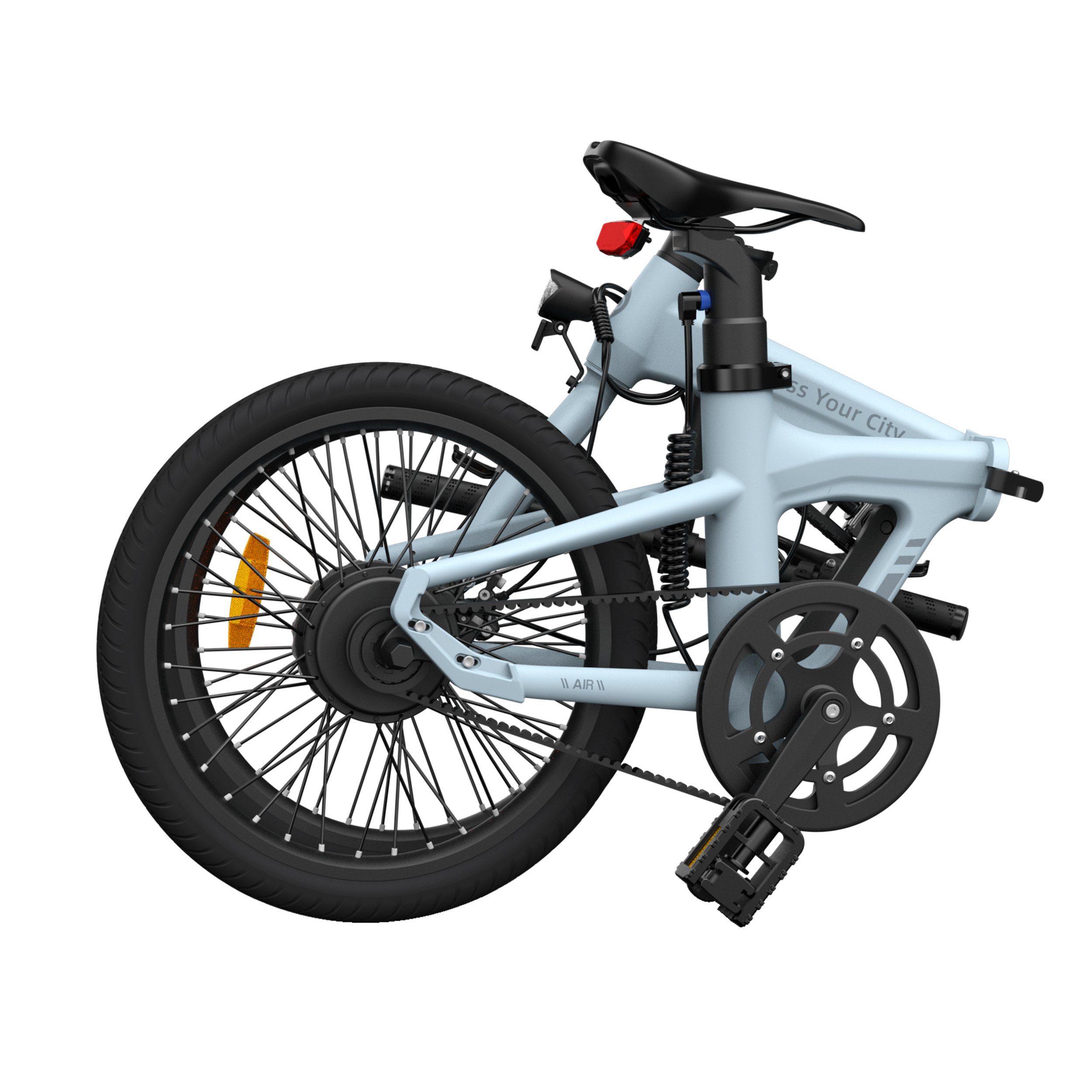 ADO E-Bike Air 20 Elektrofahrrad, bike,klapprad Riemenantrieb,Citybike,20 zoll, 1 Gang, Automatikschaltung, Hintermotor, 345,00 Wh Akku, ebike Damen/Herren, Leicht