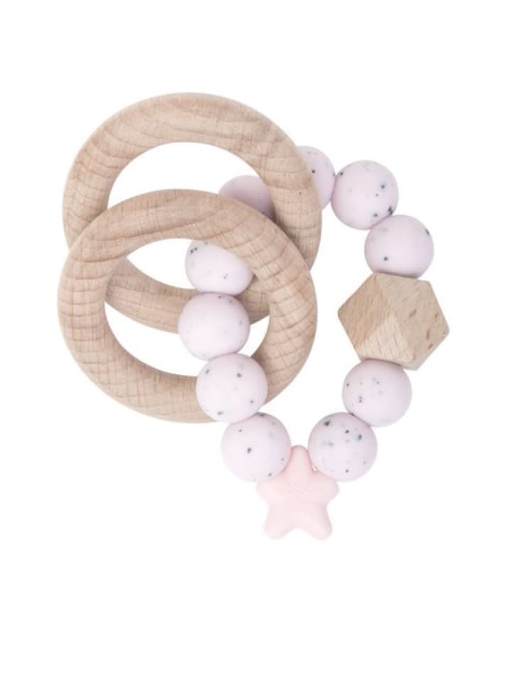Nibbling Nibbling Stellar Beiß- und Rasselring Greifling Speckled Pink günstig kaufen onesize