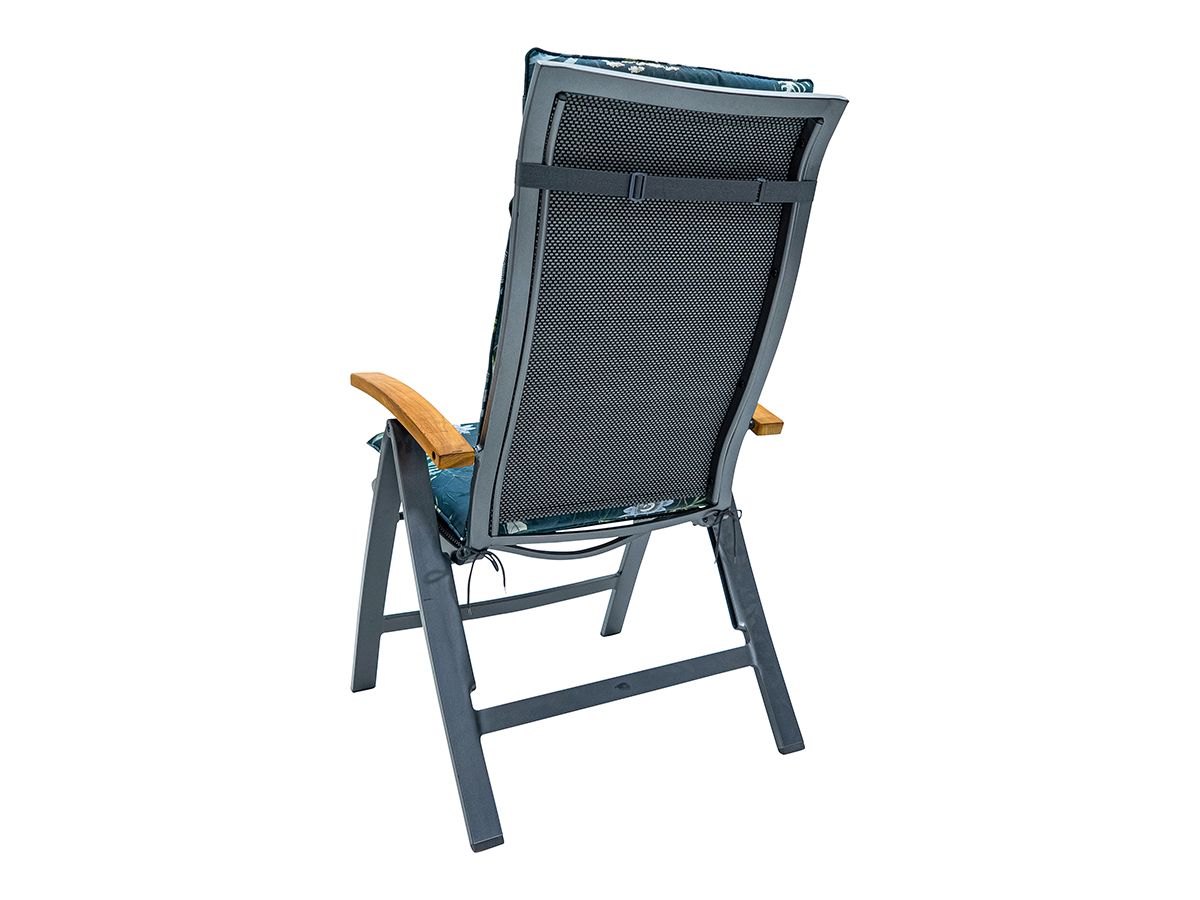 Madison Mauel Blue 120x50 Gartenstuhlkissen mit hoher Rückenlehne