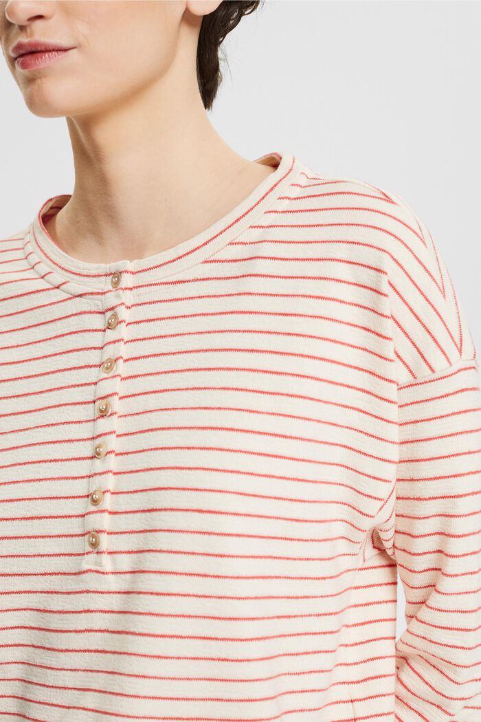 Longsleeve mit Knopfleiste
