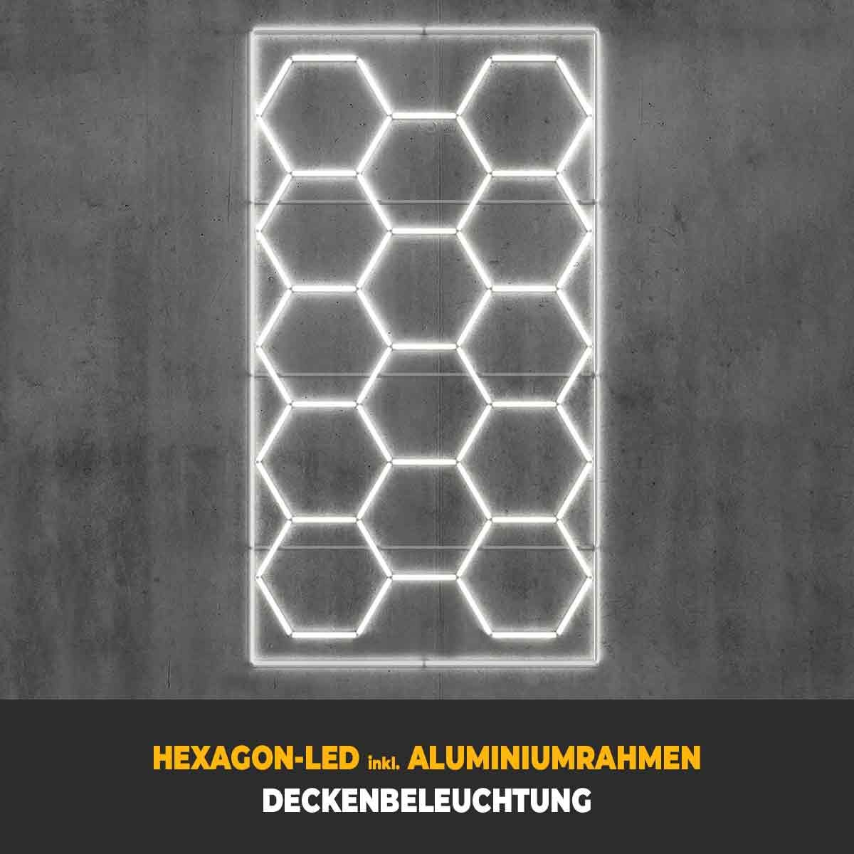 Performance Floor Hexagon LED-Deckenbeleuchtung inkl. Aluminiumrahmen