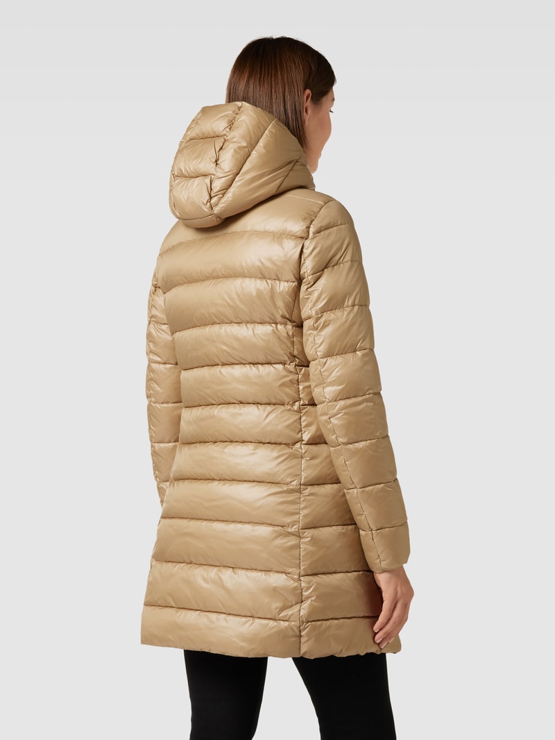 Kurzmantel mit Steppnähten in camel