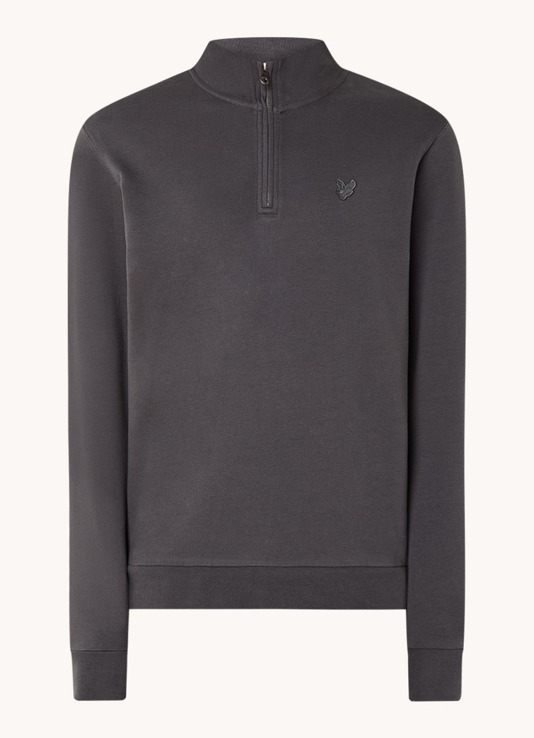 Pulover cu fermoar și logo Lyle & Scott
