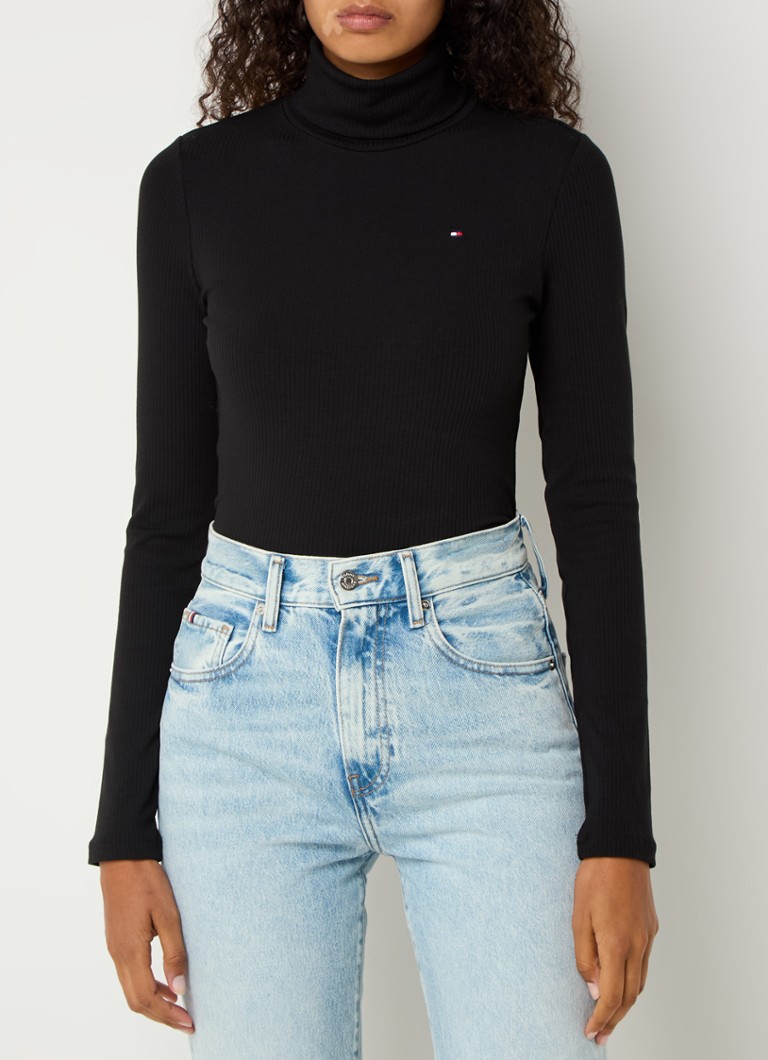 Tommy Hilfiger ribbed top with logo embroidery