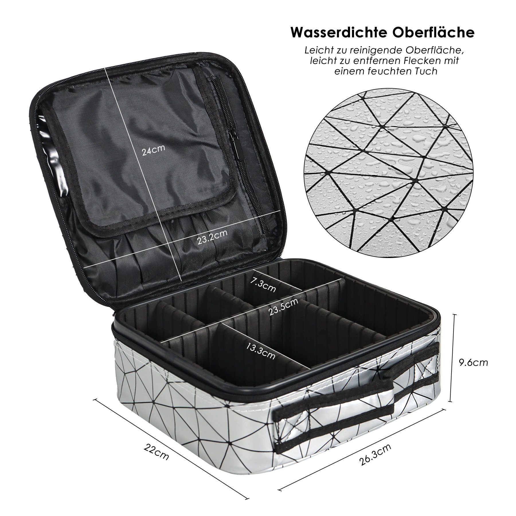 CALIYO Kosmetik-Koffer Kosmetiktasche Portable Reise Make Up Tasche, Makeup Organizer, Tasche Schmink Aufbewahrung Kosmetische Box Wasserdicht Schminktasche