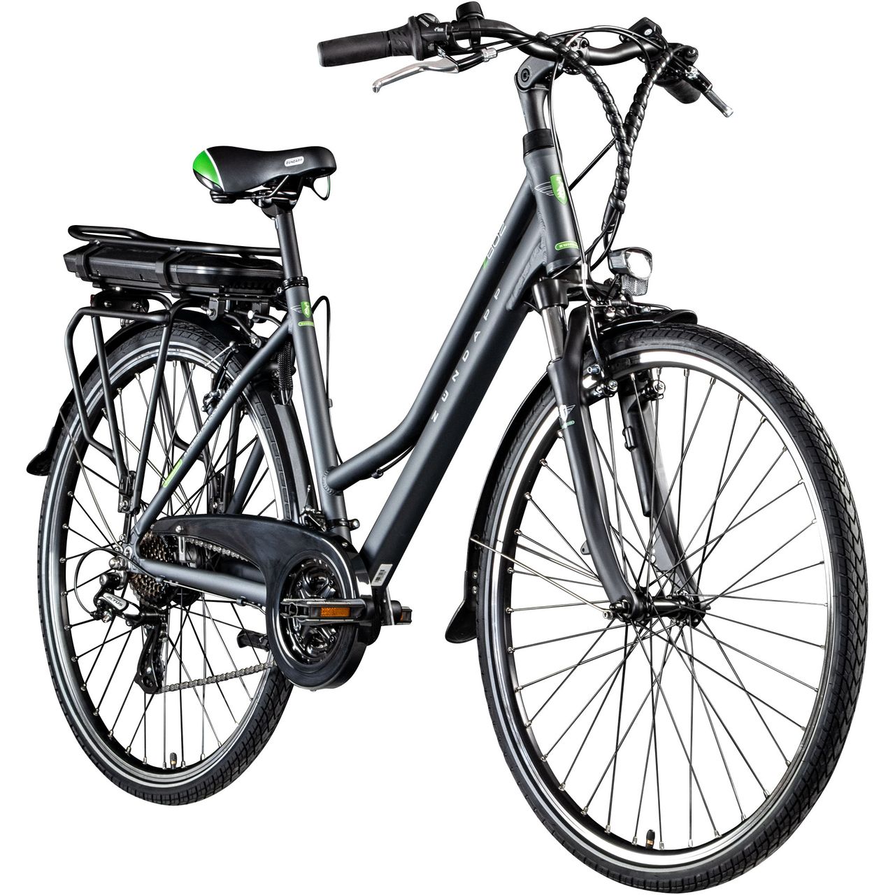Zündapp Z802 E Bike Trekkingrad Damen ab 155 cm mit Nabenmotor Pedelec Trekking Fahrrad mit 21 Gang