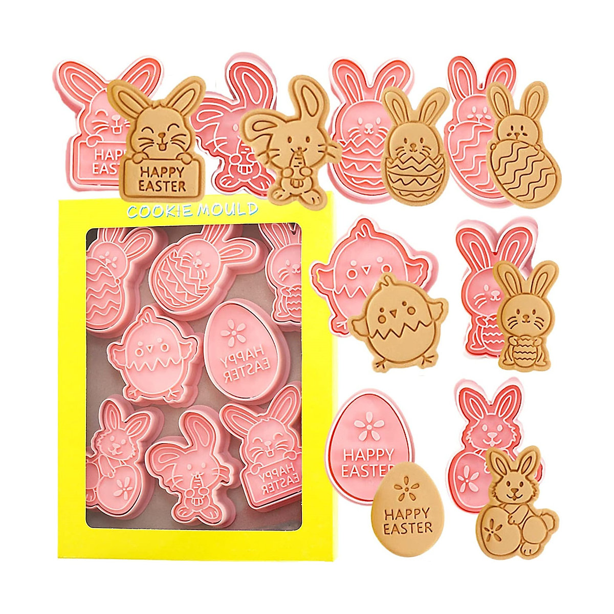 Ausstechformen Ostern,8 Stück Backzubehör für Kinder