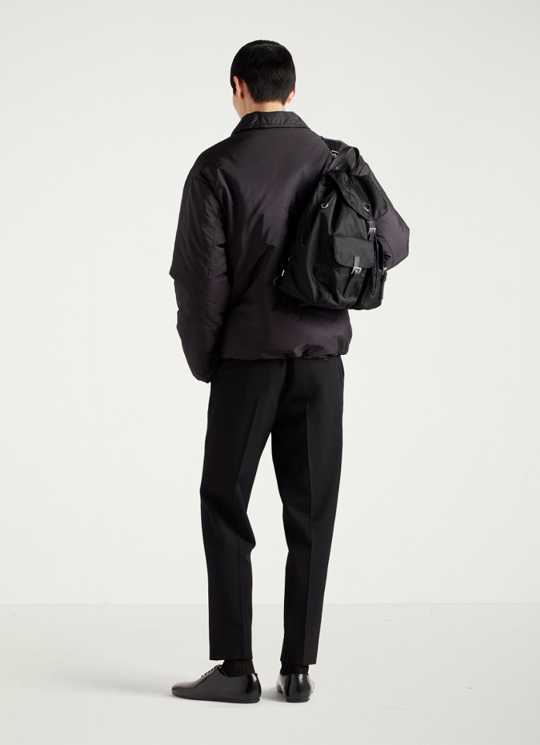 Prada Re-Nylon oversized quilted jacket with side pockets