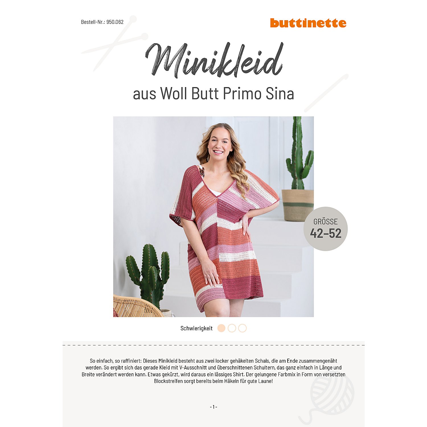 Häkelanleitung - Minikleid aus Woll Butt Primo Sina