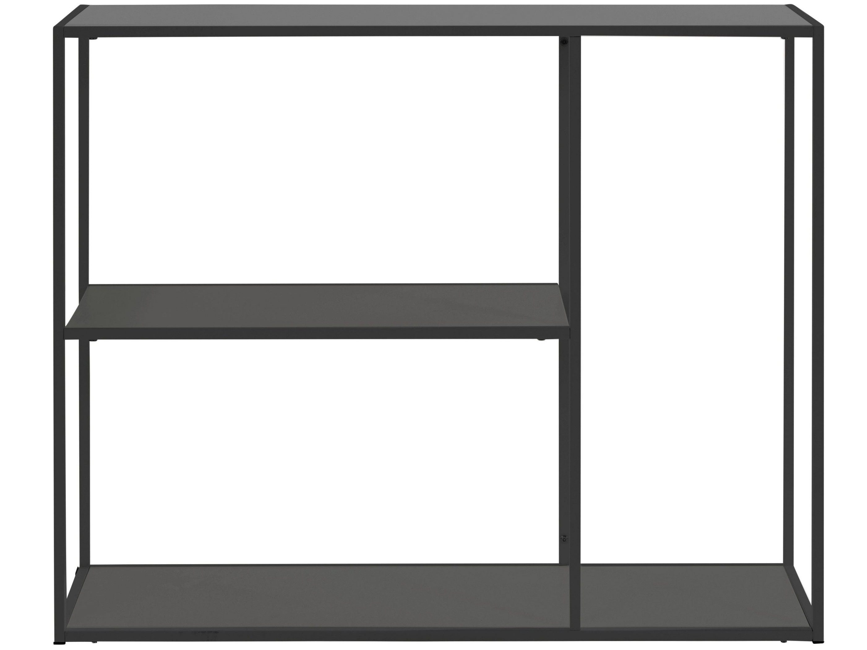 loft24 Bücherregal Chandler, Standregal aus Metall, 3 offene Fächer, Breite 100 cm