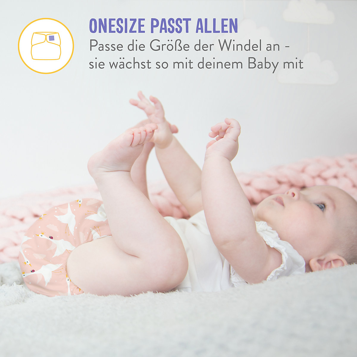 Bambino Mio, miosolo classic All-in-One Stoffwindel, Verträumte Giraffe