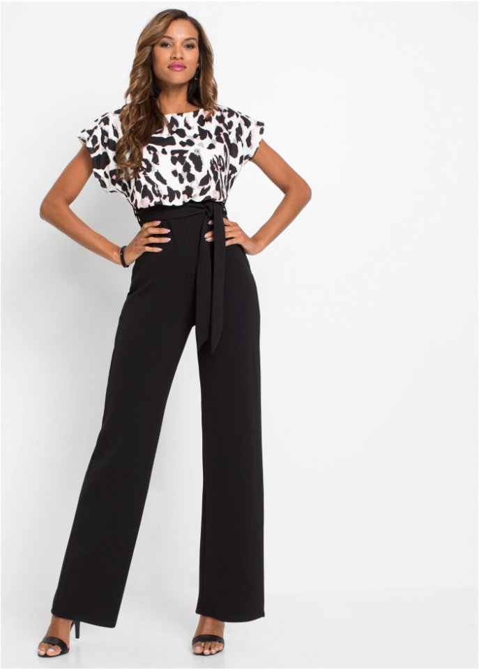 Wickeljumpsuit mit Print
