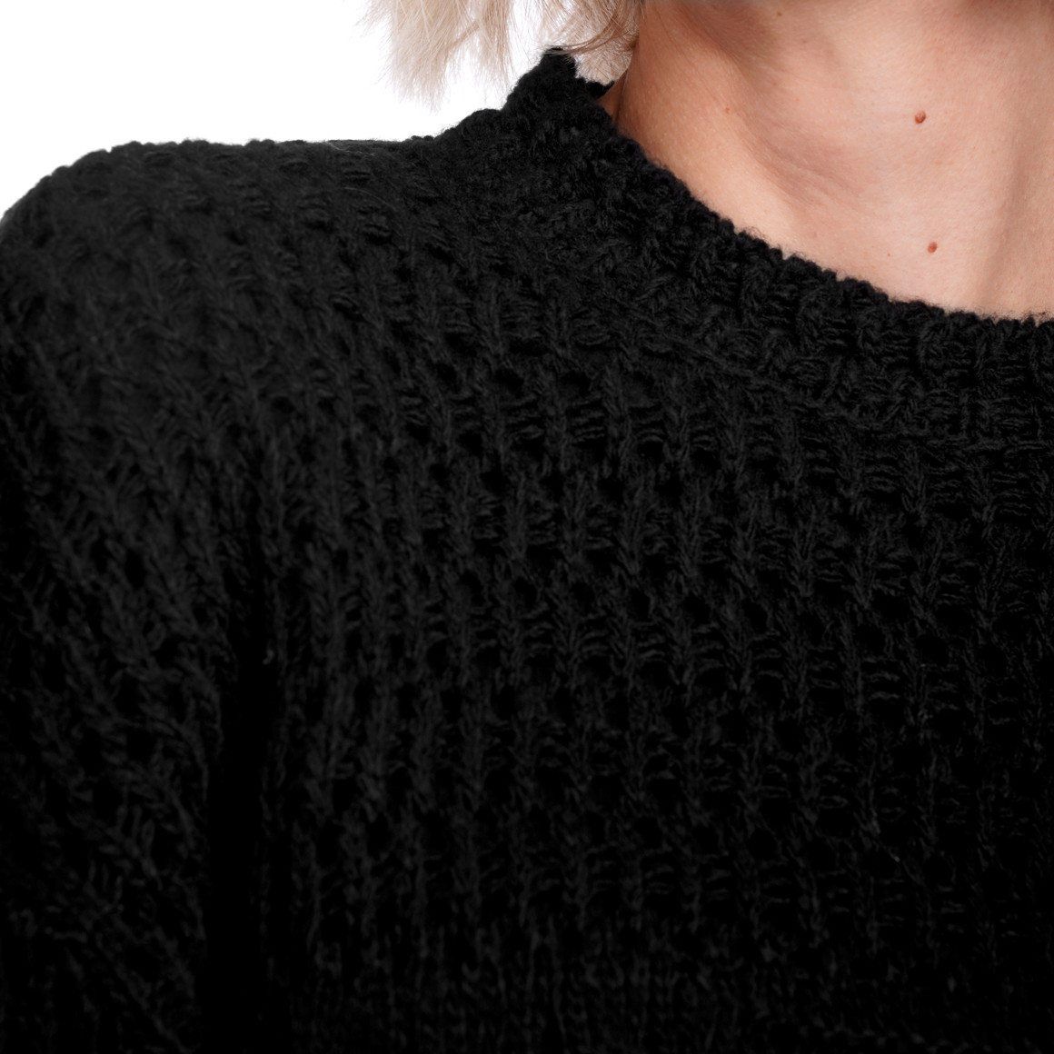 Damen Strickpullover mit Ajour-Muster
