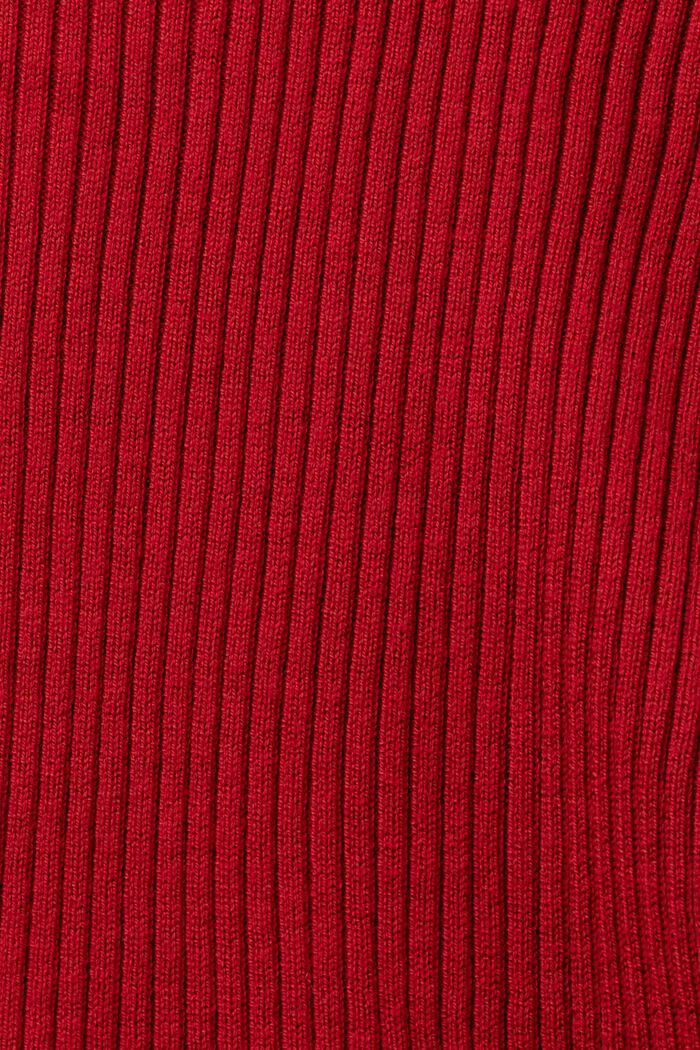 Gerippter Cardigan mit Zipfelsaum