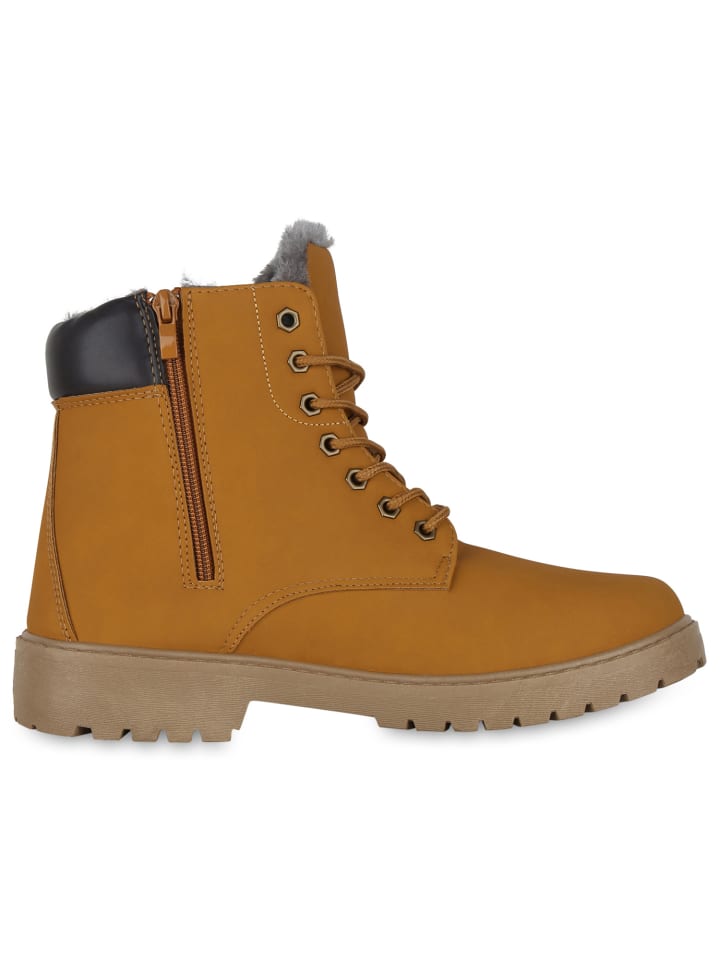 VAN HILL Worker Boots Derek in Hellbraun günstig kaufen