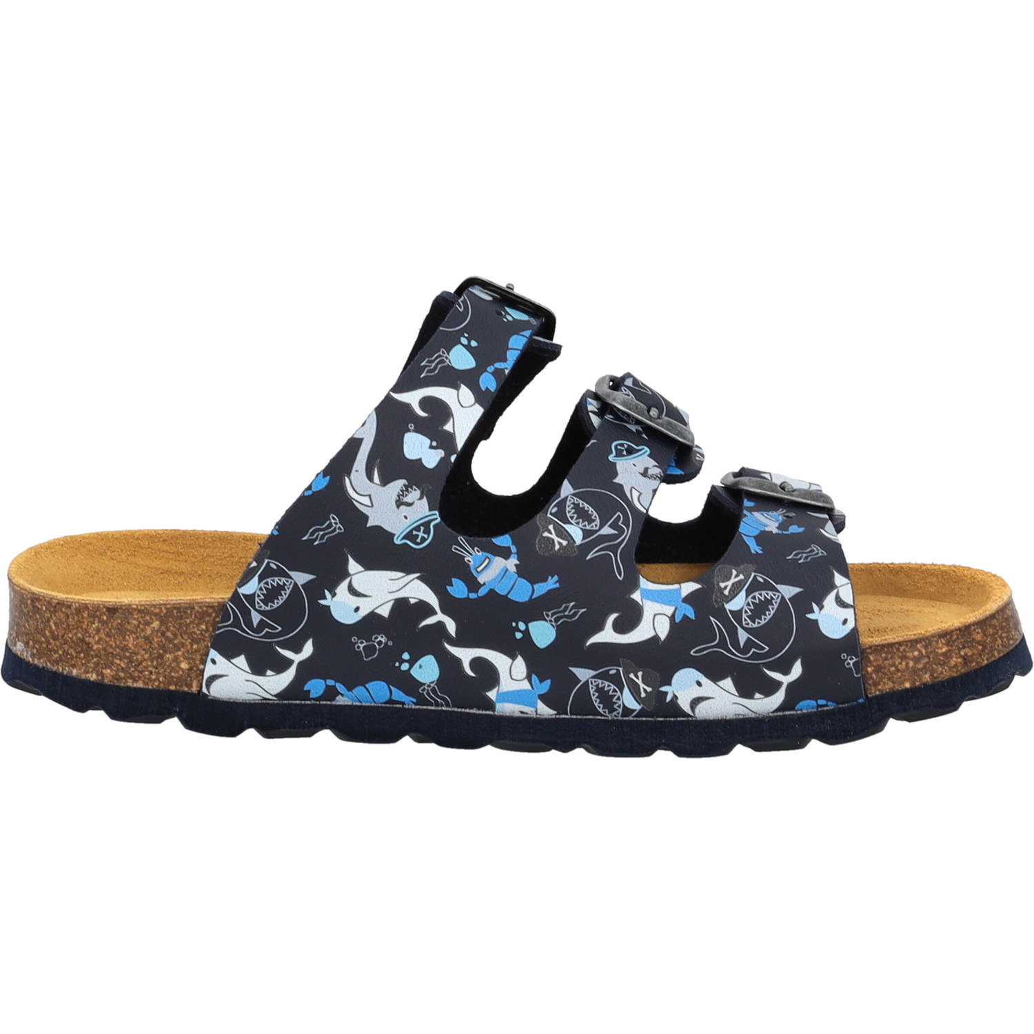 Palado Kids Capri B Print, Pantoletten, Kinder, Dunkelblau Sharks