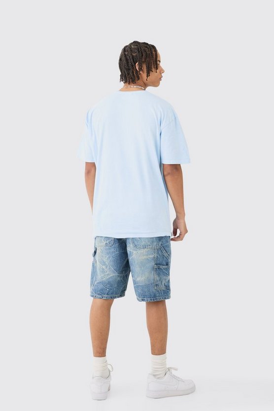 Oversize T-Shirt mit floralem Print