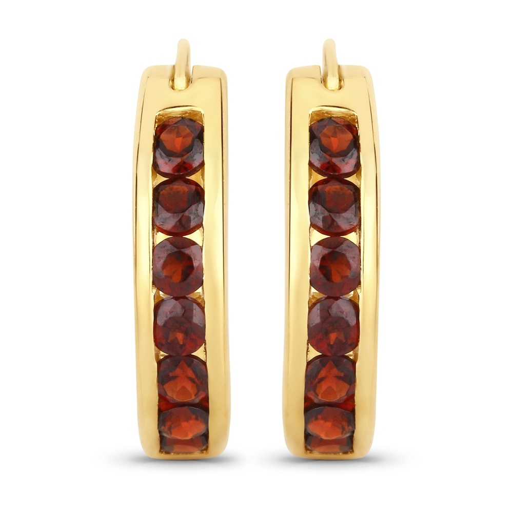 Rafaela Donata Boucles doreilles Argent sterling Grenat en Or jaune Bijoux