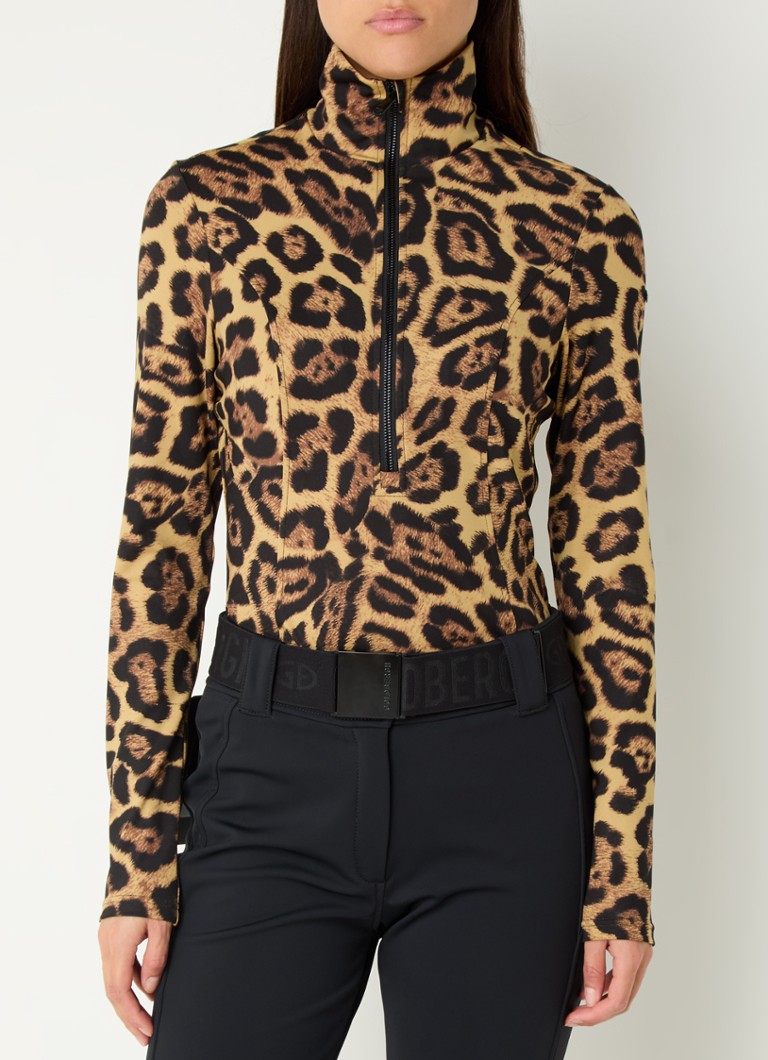 Polia de esqui Goldbergh Leona com estampa de leopardo