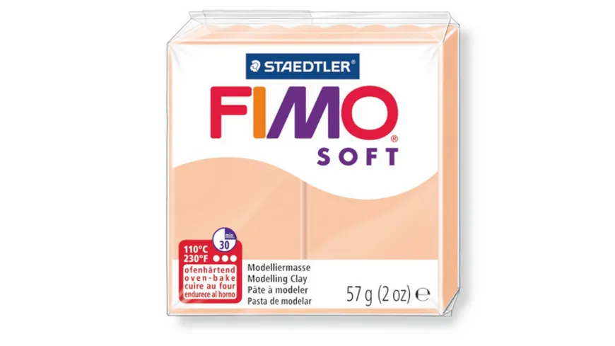 STAEDTLER FIMO - 8020-43 soft Ofenhärtende Modelliermasse haut hell 57 g