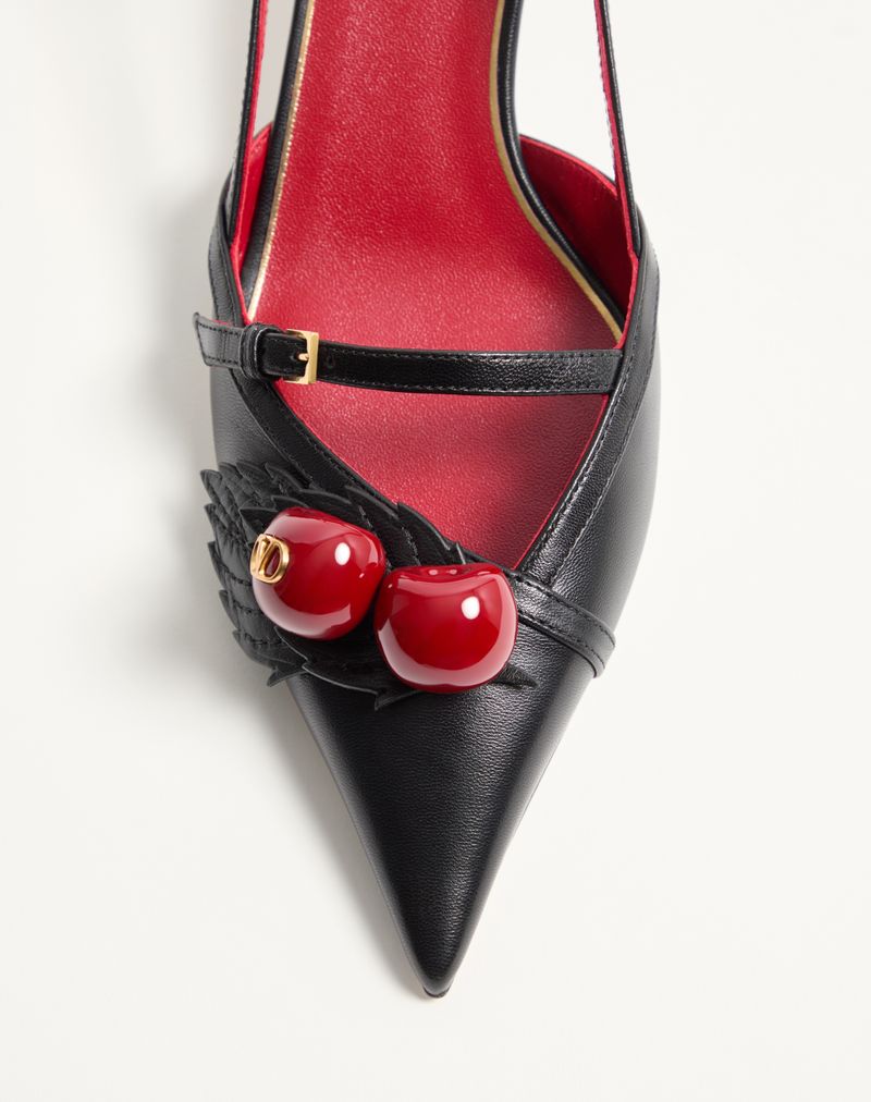 Sapatos de salto slingback Cherryfic de 45 mm em pele de cabra