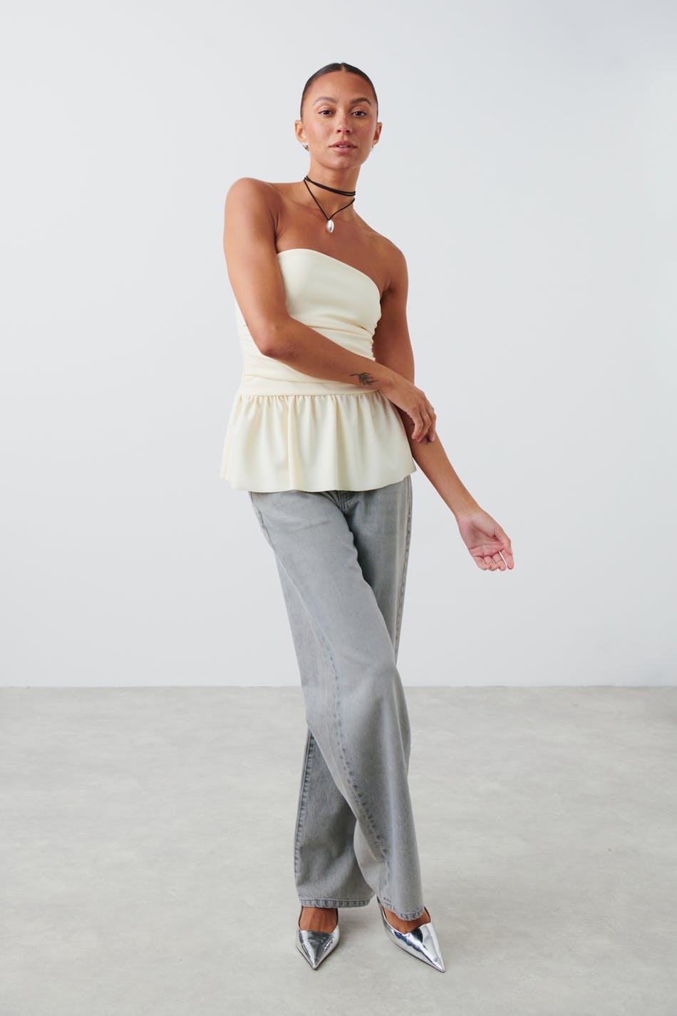 Tube peplum top