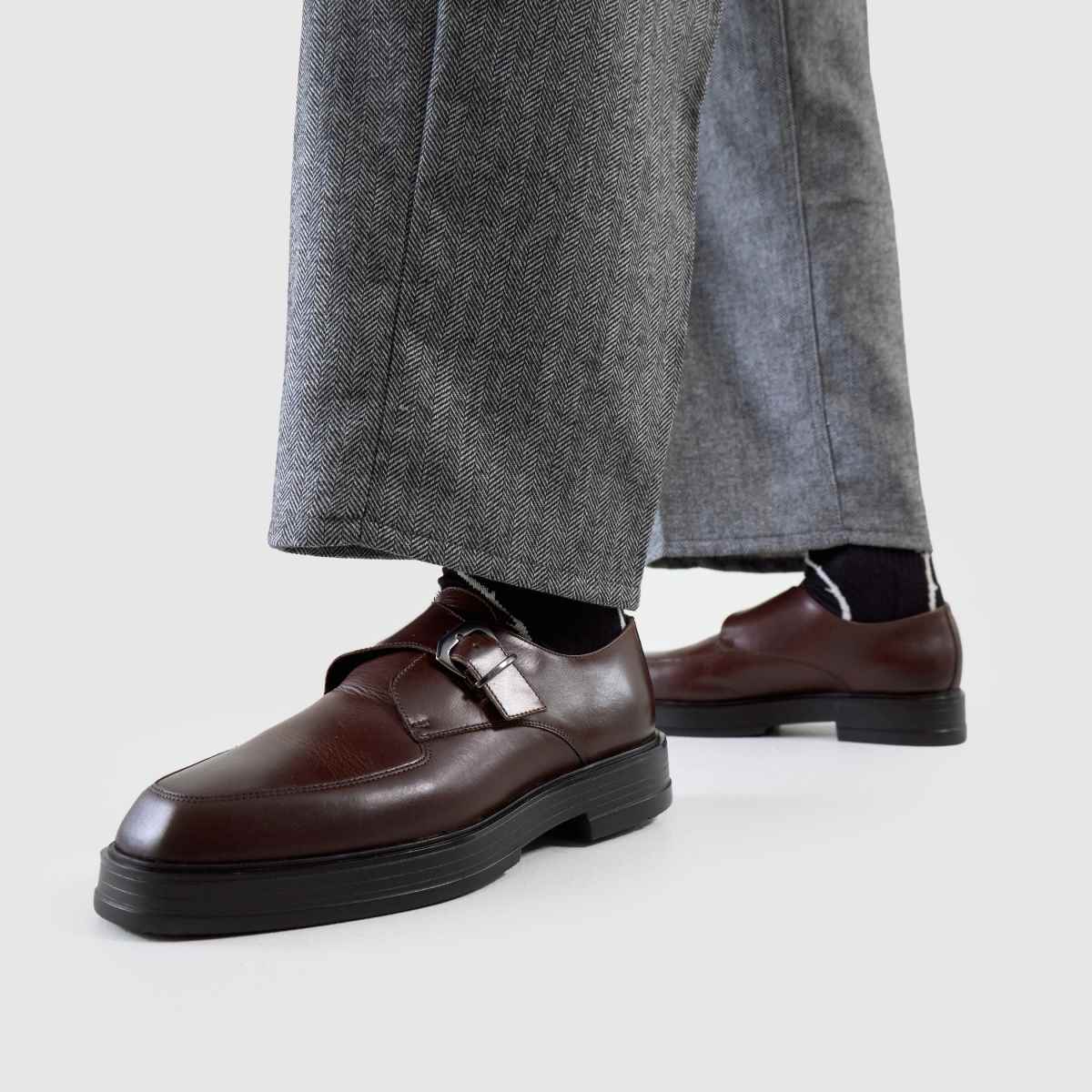 Schuh Rocco bőr szerzetescipő barna színben