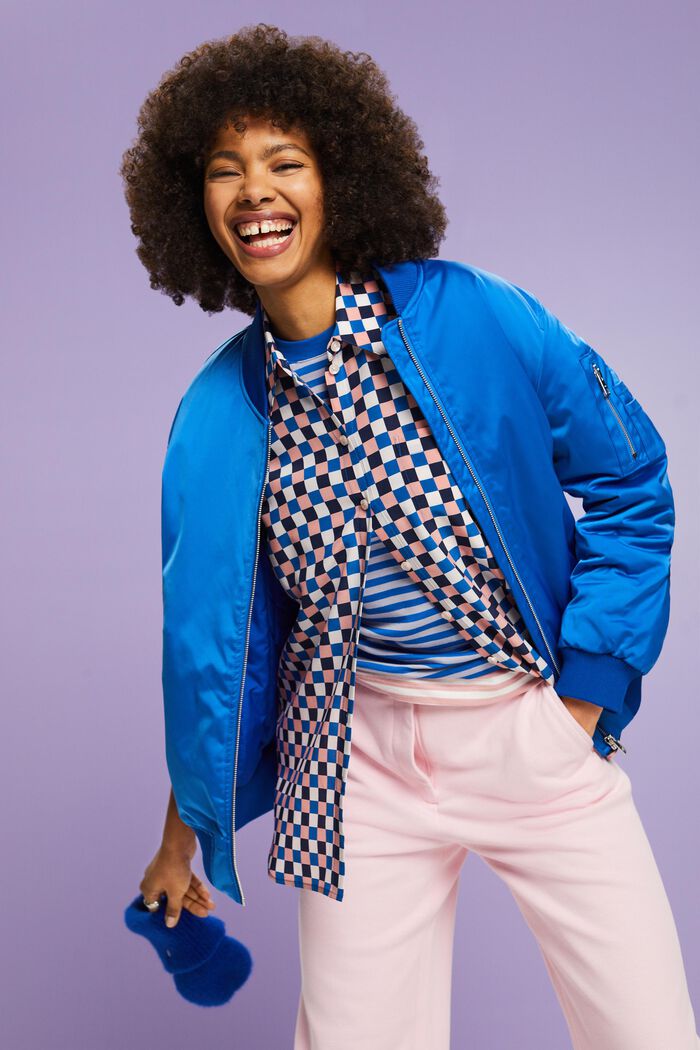 Bedruckte Seidenbluse