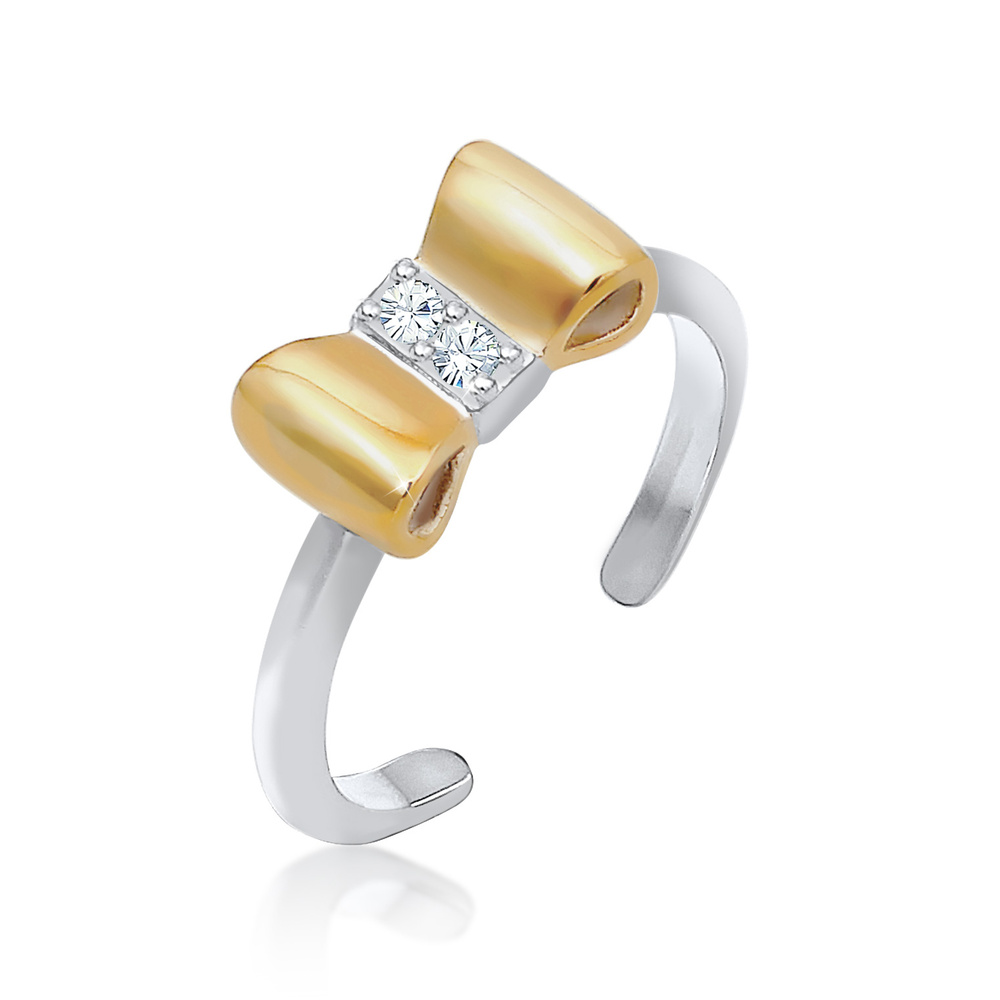 Elli Elli Bague Kinder Schleife Kristalle 925 Silber Bague