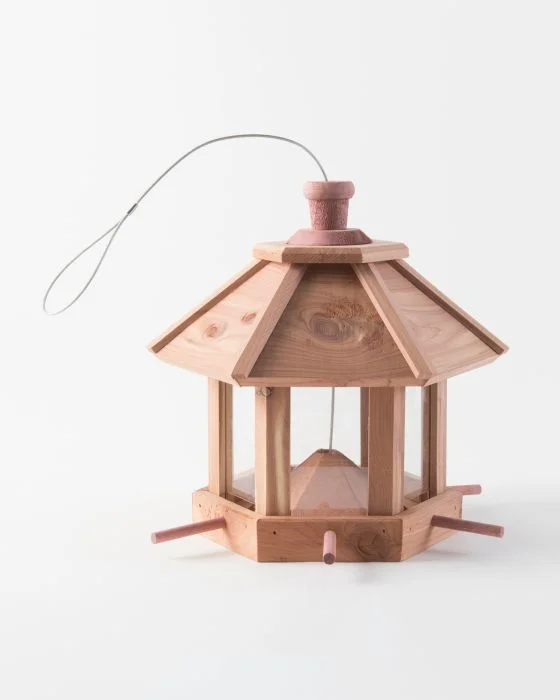 Mangeoire à oiseaux en bois imputrescible