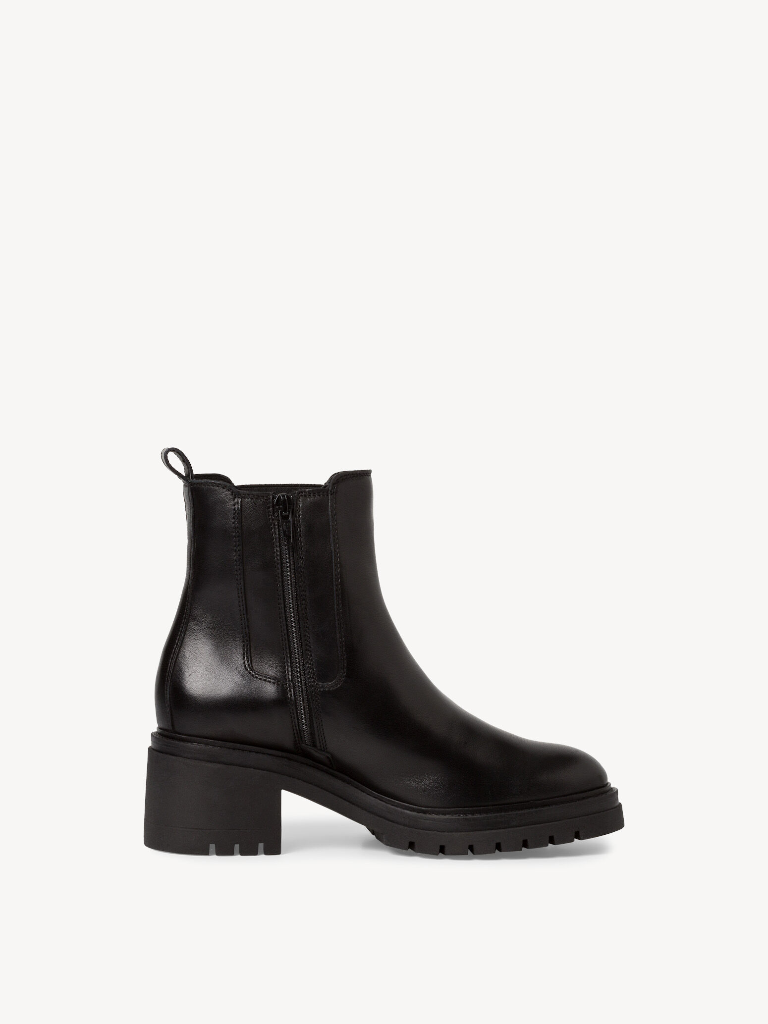 Bottine Chelsea en cuir - noir