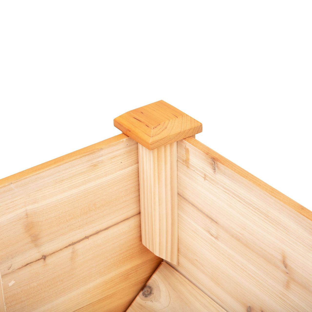 Outsunny Hochbeet aus Holz Kräuterbeet mit Abflussloch Haken Füßen