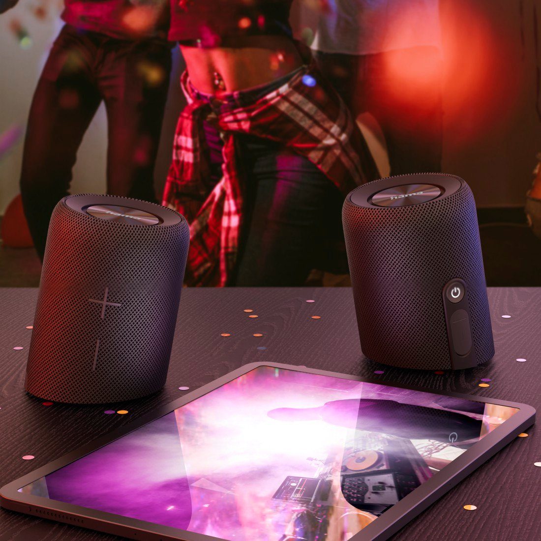Hama Bluetooth Lautsprecher kabellos IPX7 wasserdicht Outdoor 2in1 teilbar Bluetooth-Lautsprecher
