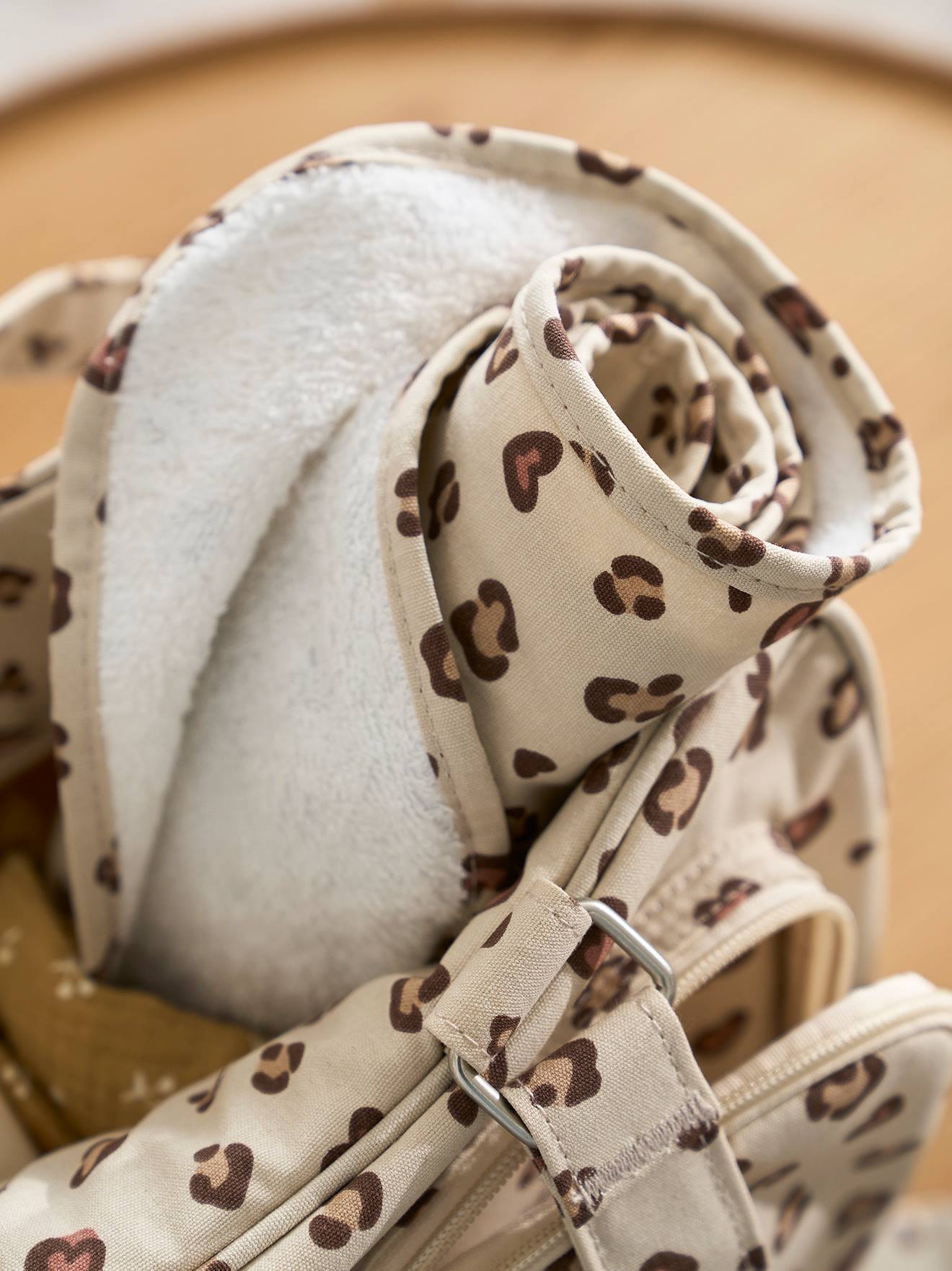 Vertbaudet Wickeltasche FAMILY, personalisierbar - sandfarben leoprint